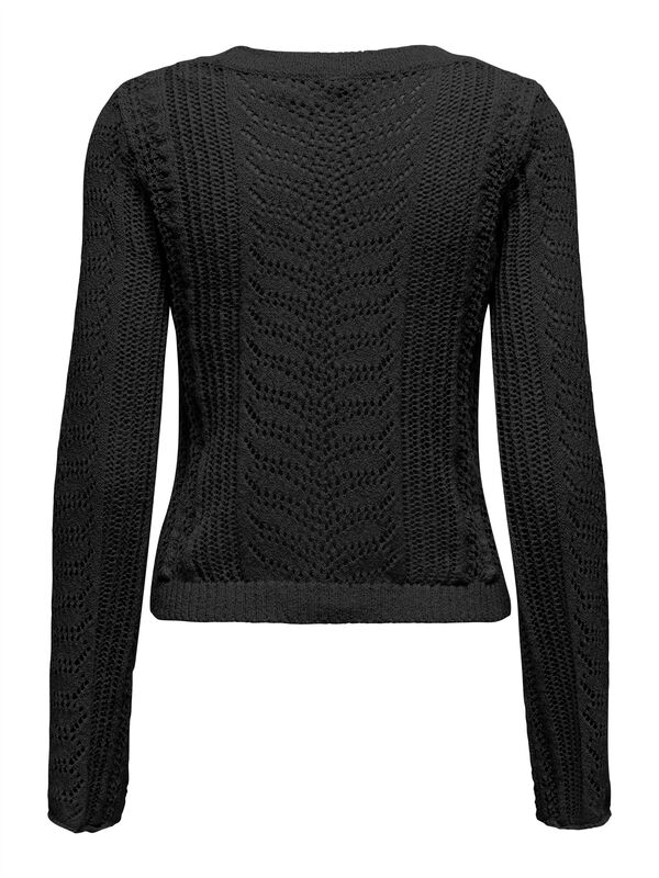 ONLERIN LIFE LS O-NECK KNT Kadın Black Bluz - 15341570