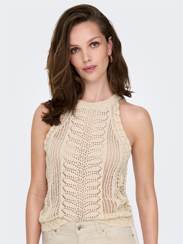 Only - ONLERIN LIFE SL TOP KNT Kadın Bej Kazak - O15341573