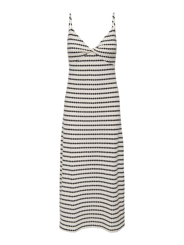 Only - ONLEVA S/L STRIPE DRESS JRS Kadın Beyaz Elbise - 15346296