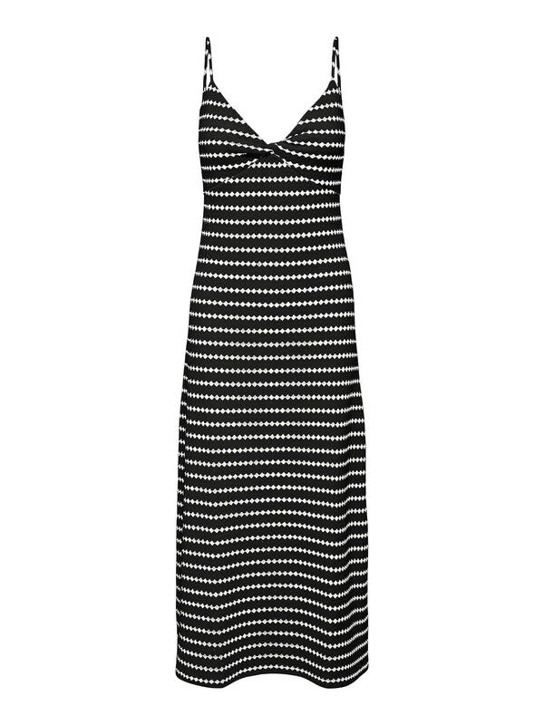 ONLEVA S/L STRIPE DRESS JRS Kadın Siyah Elbise - 15346296