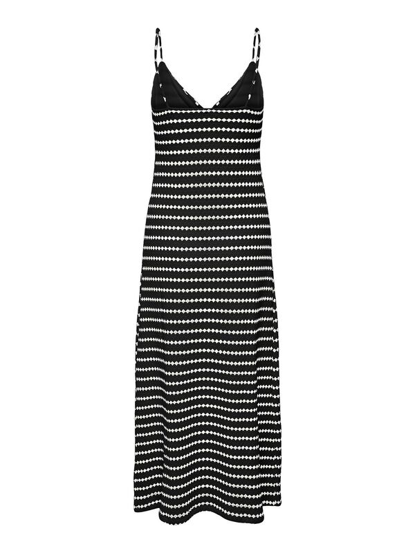 ONLEVA S/L STRIPE DRESS JRS Kadın Siyah Elbise - 15346296