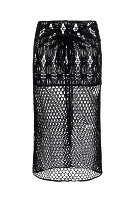 Only - ONLFLORENCE CROCHET SKIRT Kadın Siyah Etek - 15297075