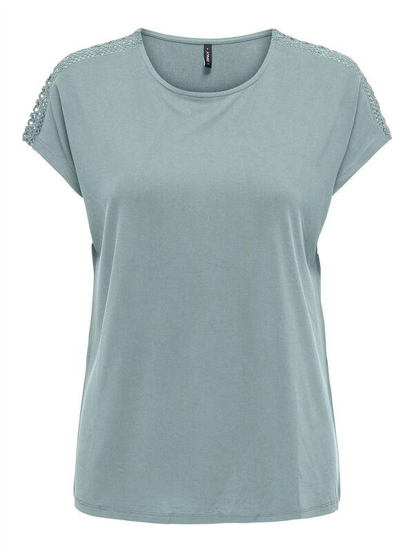 ONLFREE LIFE CAPSLEEVE LACE TOP JRS Kadın Yeşil Bluz - 15343488