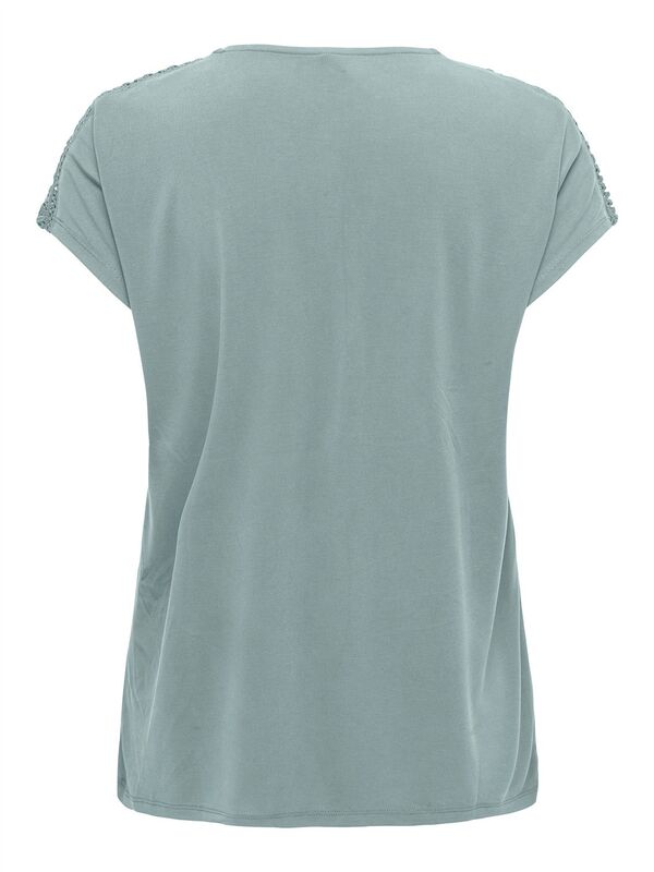 ONLFREE LIFE CAPSLEEVE LACE TOP JRS Kadın Yeşil Bluz - 15343488