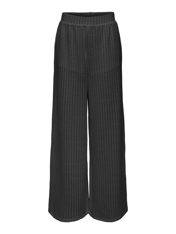 Only - ONLFREYA STRAIGHT PANT JRS Kadın Siyah Pantolon - 15349329