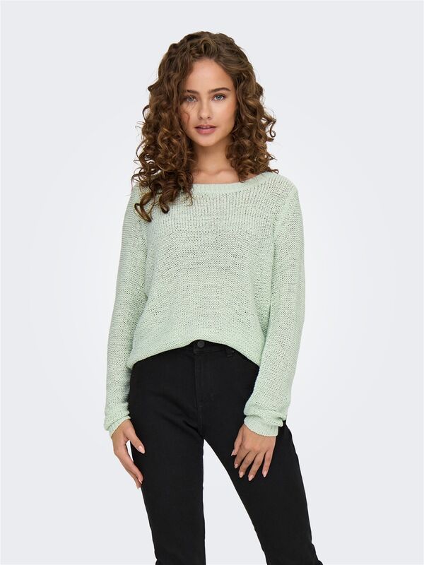 ONLGEENA XO L/S PULLOVER KNT NOOS Kadın Yeşil UK Gömlek - 15113356