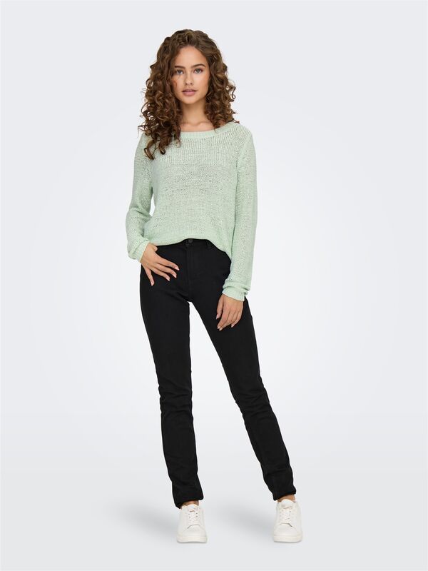 ONLGEENA XO L/S PULLOVER KNT NOOS Kadın Yeşil UK Gömlek - 15113356