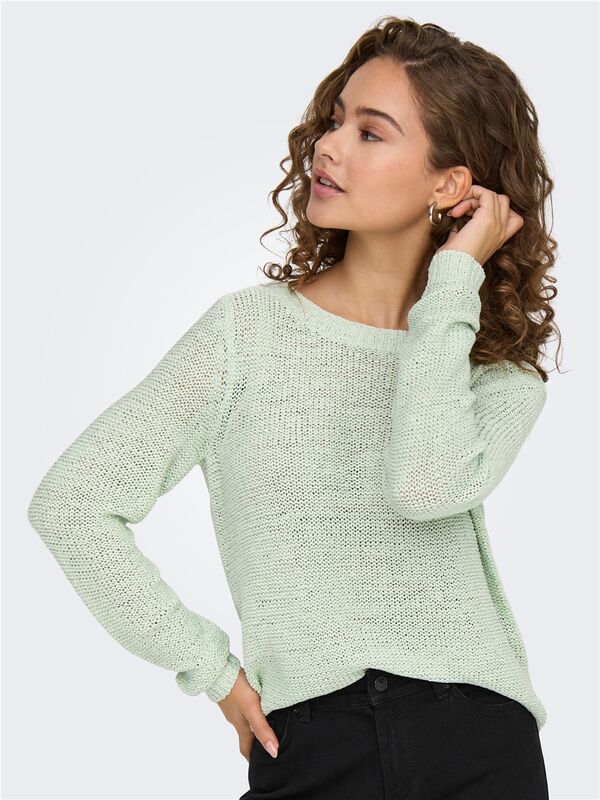 ONLGEENA XO L/S PULLOVER KNT NOOS Kadın Yeşil UK Gömlek - 15113356