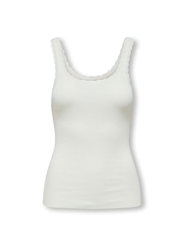 ONLGEMMA SL U-NECK KNT NOOS Kadın Beyaz Kazak - 15314659