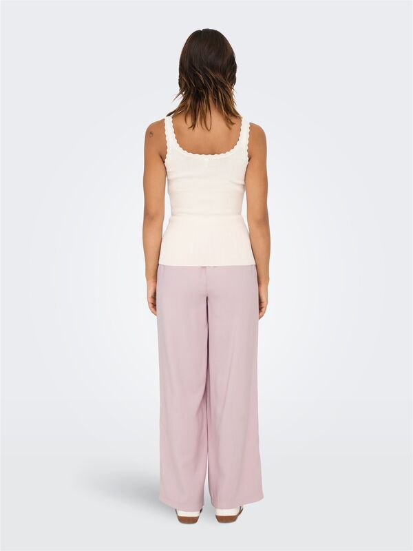 ONLGEMMA SL U-NECK KNT NOOS Kadın Beyaz Kazak - 15314659