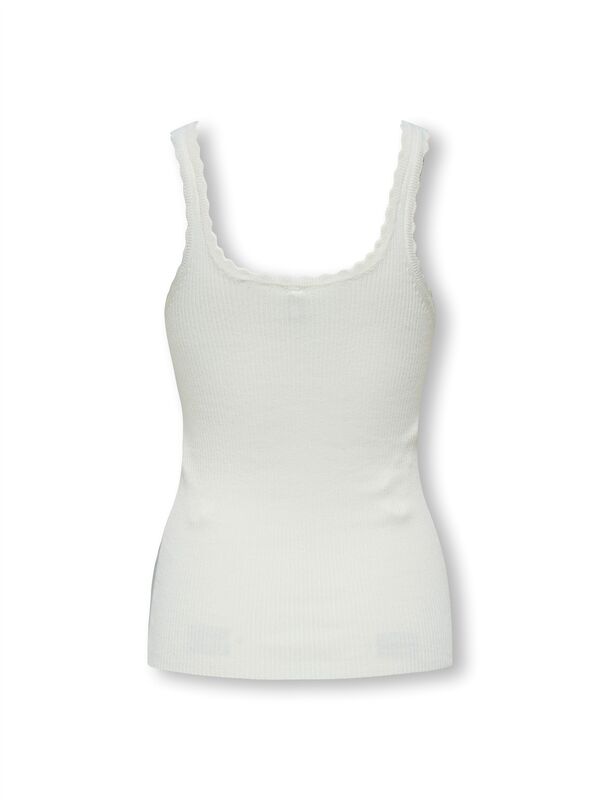 ONLGEMMA SL U-NECK KNT NOOS Kadın Beyaz Kazak - 15314659