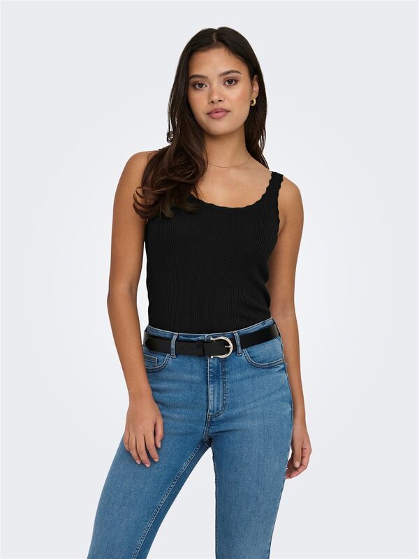 ONLGEMMA SL U-NECK KNT NOOS Kadın Siyah Kazak - 15314659