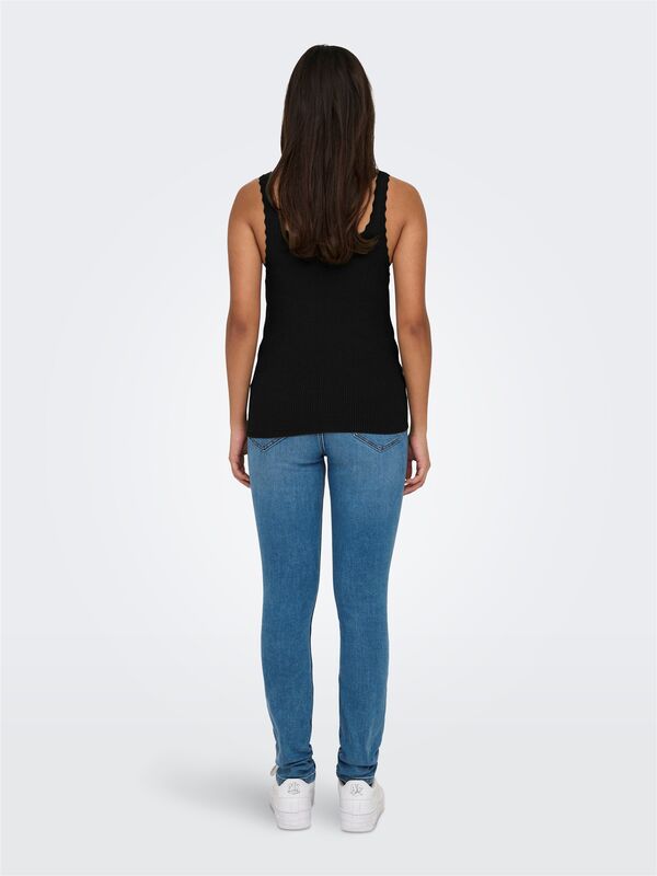 ONLGEMMA SL U-NECK KNT NOOS Kadın Siyah Kazak - 15314659