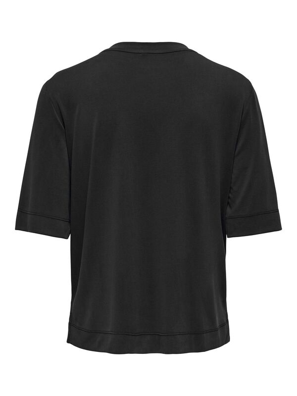 ONLHANNAH S/S O-NECK TOP JRS Kadın Siyah T-Shirt - 4793482