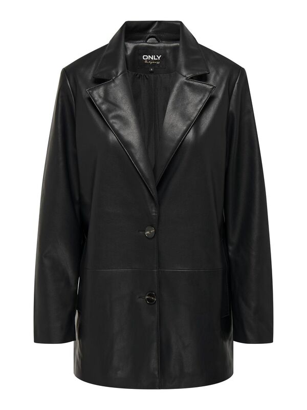 Only - ONLHEIDI SUS SB FAUX LEATH BLAZER CC OTW Kadın Siyah Ceket - 15298242