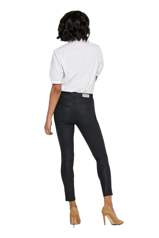 ONLHUSH LIFE MID SK COATED PNT Kadın Siyah Pantolon - 15182330