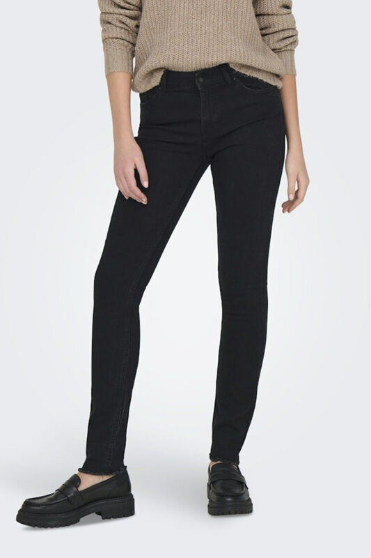 Only - ONLHUSH MID SKIN ANK RW DNM AKM188 NOOS Kadın Siyah Denim Pantolon - 15336727