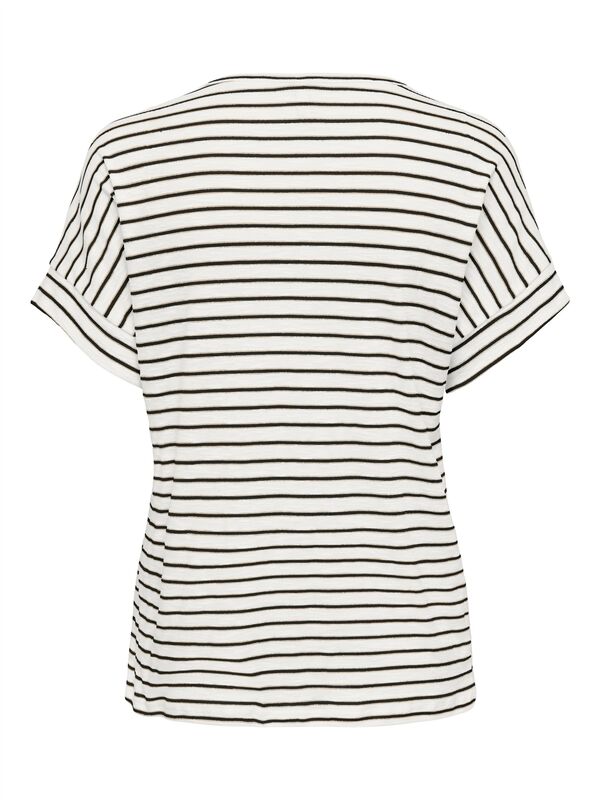 ONLIBEN S/S MOSTER V-NECK GLITTER TOPJRS Kadın Beyaz Bluz - 15346597