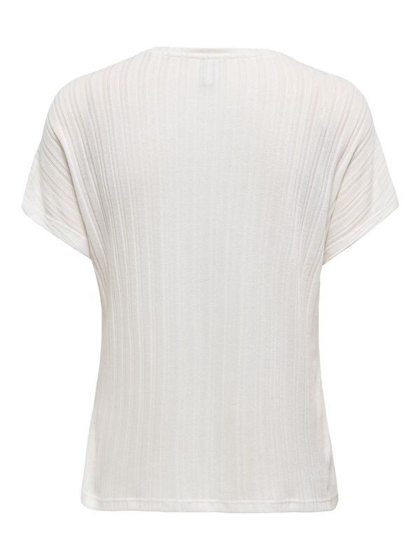 ONLIRINA S/S O-NECK TOP JRS NOOS Kadın Beyaz T-Shirt - 15349079