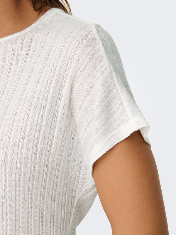 ONLIRINA S/S O-NECK TOP JRS NOOS Kadın Beyaz T-Shirt - 15349079