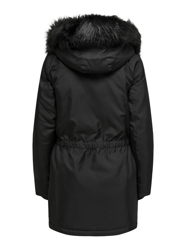 Only - ONLIRIS FUR WINTER PARKA CC 2023 OTW Kadın Siyah Parka - 15304625