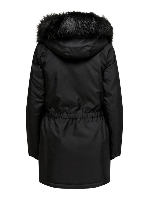 ONLIRIS FUR WINTER PARKA CC 2023 OTW Kadın Siyah Parka - 15304625