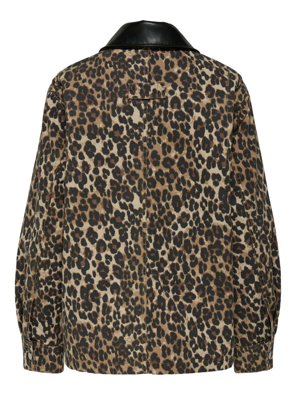 ONLIVRA CANVAS PU COLLAR JACKET OTW Kadın Gri Mont - 15354809