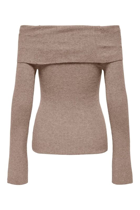 ONLJAYDEN LS OFF SHOULDER KNT Kadın Kahverengi Kazak - 15328246