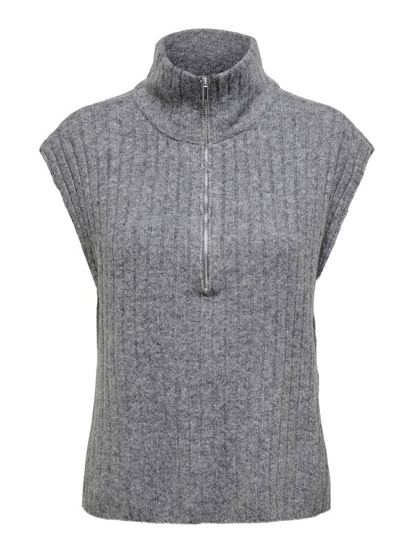 Only - ONLJEANETT LIFE SL RIB HIGHNECK CC KNT Kadın Gray Kazak - 15350359
