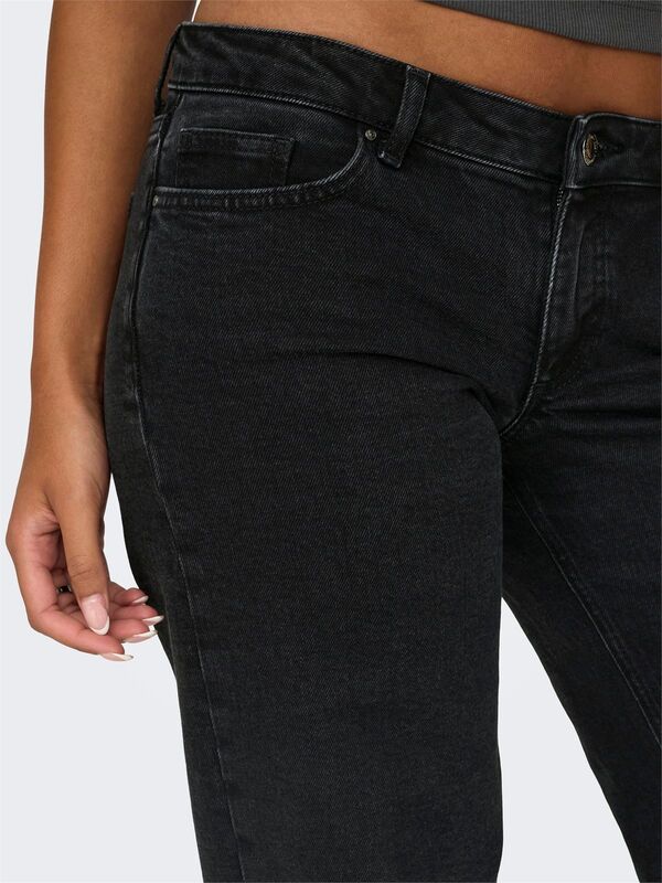 ONLJUICY LW WIDE LEG DNM REA1099 Kadın Black Denim Pantolon - 15333082