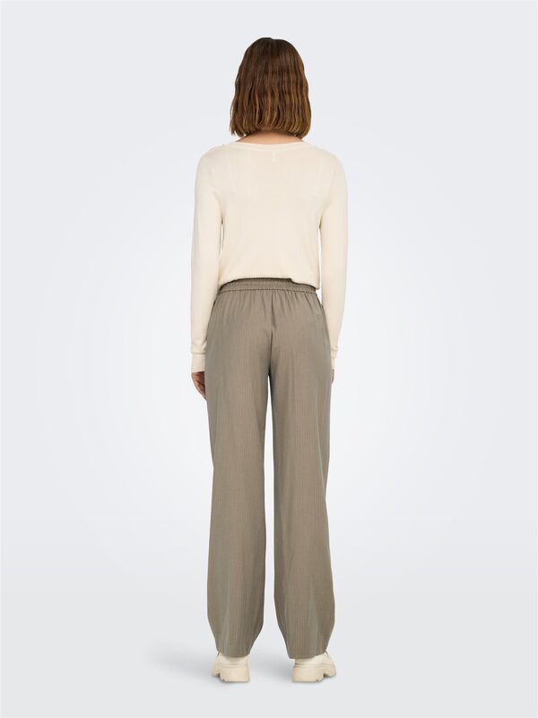 ONLKAZO HW PULL-UP PINST STR PANT TLR Kadın Bej Pantolon - O15341218