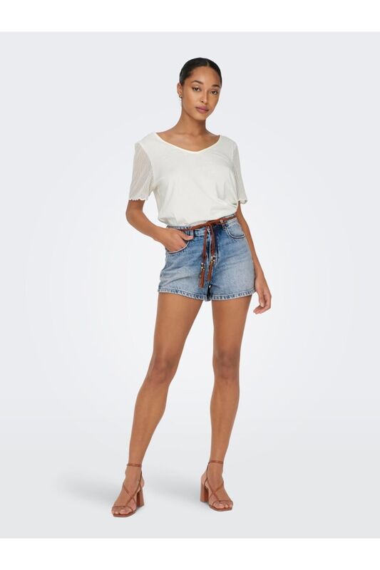 ONLKELLY HW SHORTS DNM AZG017 Kadın Mavi Şort - 15221469