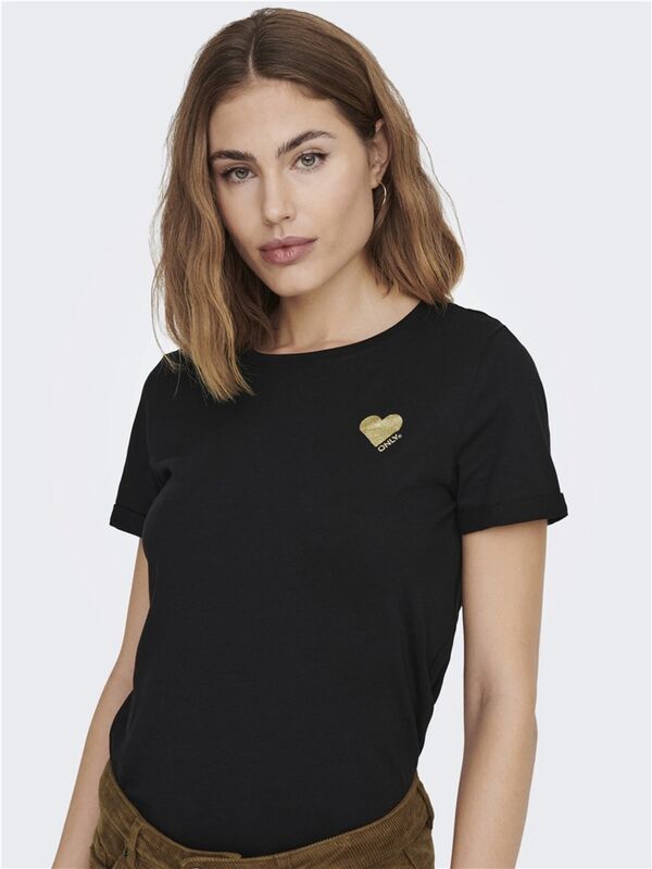 ONLKITA LIFE S/S TOP NOOS Kadın Siyah T-Shirt - 15244714
