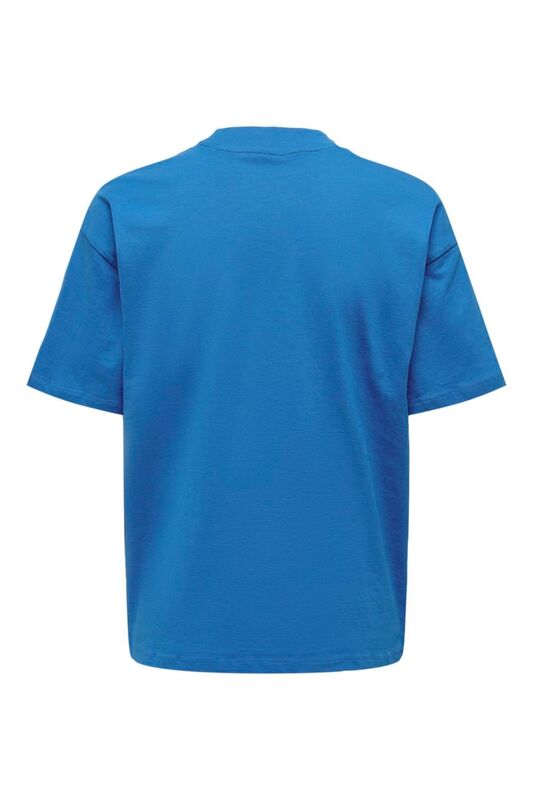 ONLLAURA S/S MOCK NECK TOP JRS Kadın Mavi T-Shirt - 15299418