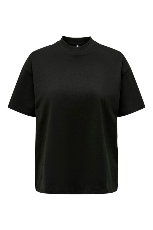 ONLLAURA S/S MOCK NECK TOP JRS Kadın Siyah T-Shirt - 15299418