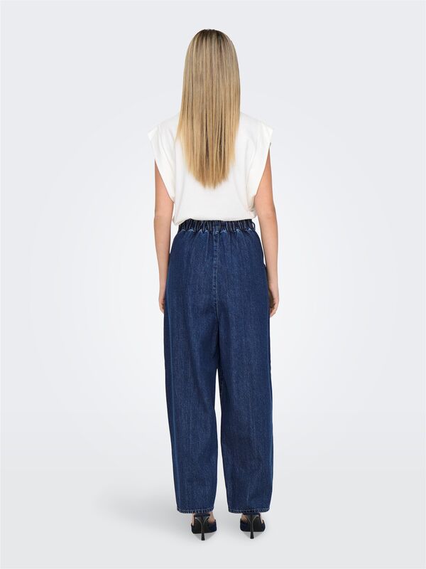 ONLLERIN HW BALLOON DB DNM QYT Kadın Lacivert Denim Pantolon - 15339183