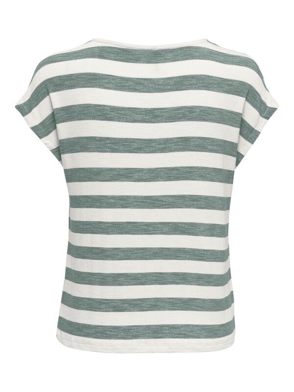 ONLLIRA LIFE S/S V-NECK TOP JRS NOOS Kadın Yeşil Bluz - 15252103