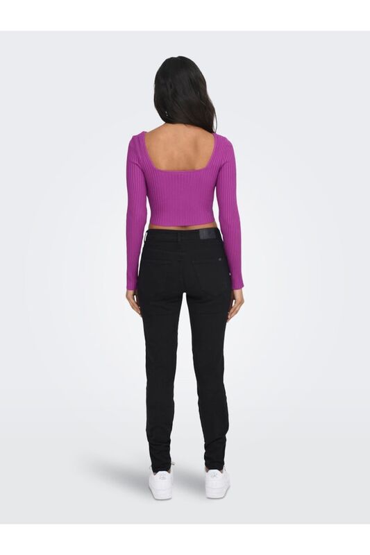 ONLLISA LS SQUARENECK KNT Kadın Mor Kazak - 15300377