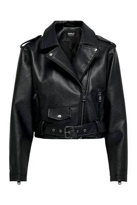 Only - ONLLOUIE FAUX LEAHTER BIKER OTW Kadın Siyah Mont - 15300560 Only - ONLLOUIE FAUX LEAHTER BIKER OTW Kadın Siyah Mont - 15300560