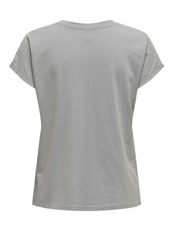 ONLLUCY LIFE SS VNECK MOSTER TOP BOX JRS Kadın Gri T-Shirt - 15343382