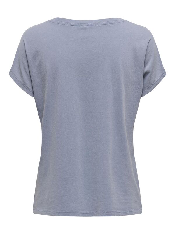 ONLLUCY LIFE SS VNECK MOSTER TOP BOX JRS Kadın Mavi T-Shirt - 15343382