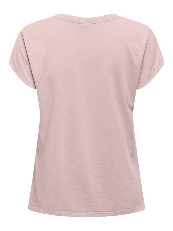 ONLLUCY LIFE SS VNECK MOSTER TOP BOX JRS Kadın Pembe T-Shirt - 15343382