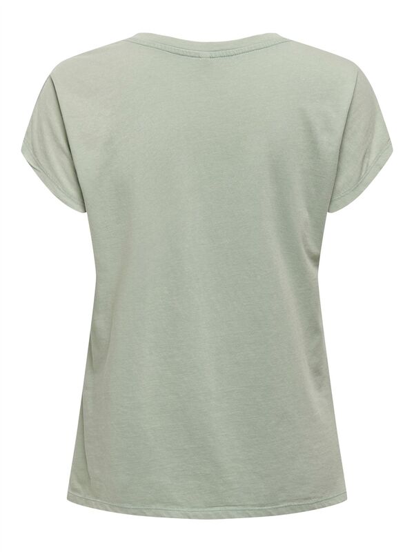 ONLLUCY LIFE SS VNECK MOSTER TOP BOX JRS Kadın Yeşil T-Shirt - 15343382