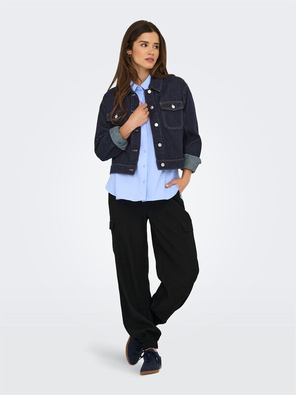 ONLLUMI LS JACKET DNM PIM NOOS Kadın Mavi Denim Ceket - 15339977