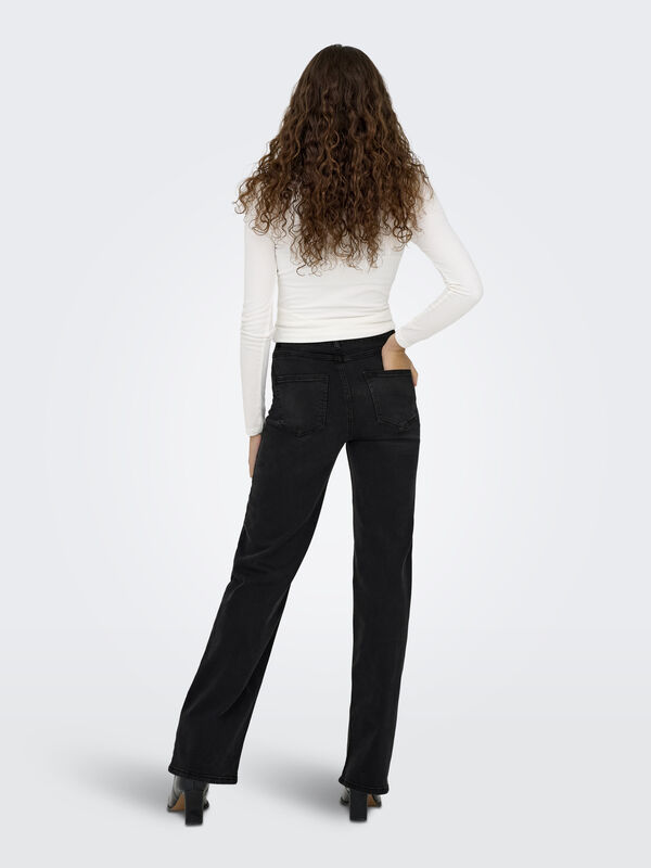 ONLLUNA HW WIDE DNM BF DIABOX Kadın Siyah Denim Pantolon - 15323180