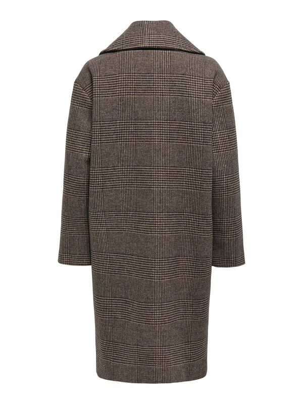 ONLMADISON LIFE CHECK COAT CC OTW UG Kadın Kahverengi Kaban - 15349086