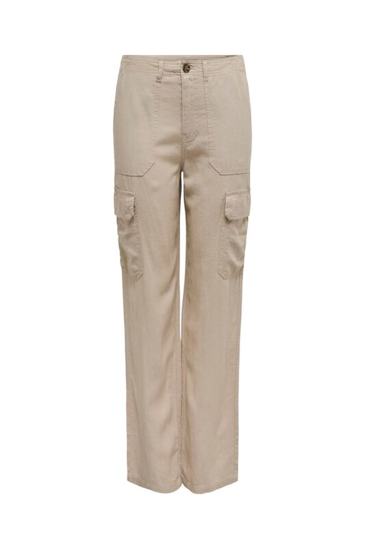 ONLMALFY-CARO LINEN CARGO PNT Kadın Bej Pantolon - 15310985