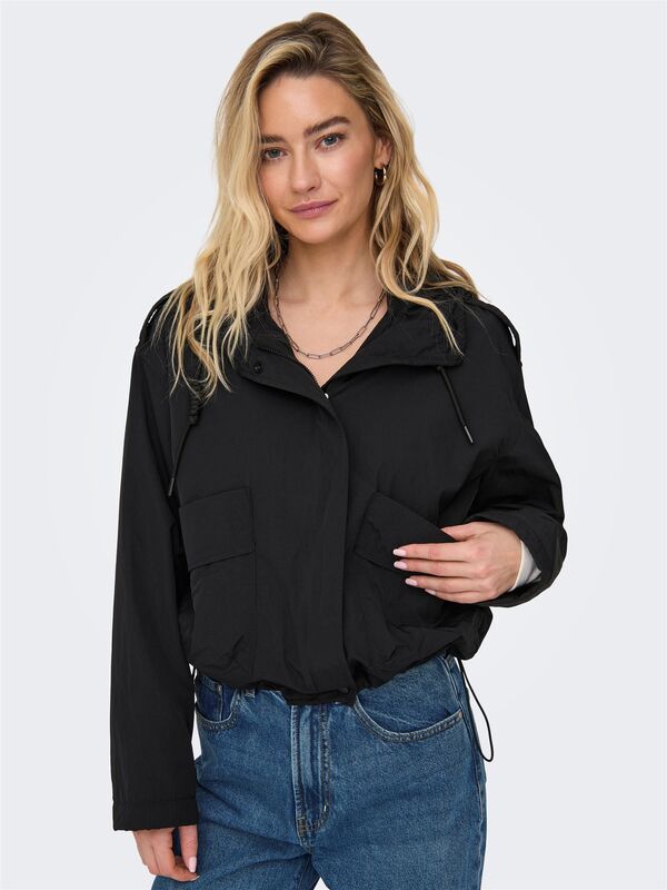 ONLMAMBA SHORT PARKA JACKET CC OTW Kadın Siyah Mont - 15308621