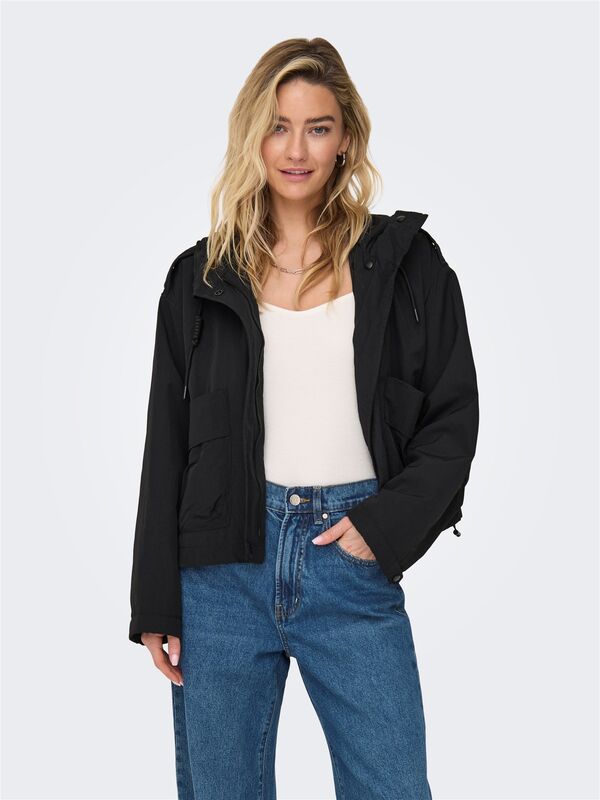 ONLMAMBA SHORT PARKA JACKET CC OTW Kadın Siyah Mont - 15308621