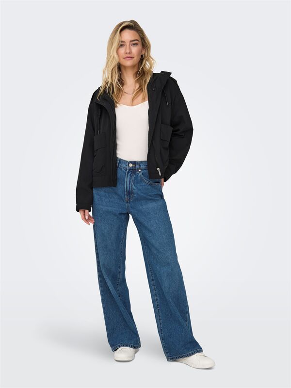 ONLMAMBA SHORT PARKA JACKET CC OTW Kadın Siyah Mont - 15308621